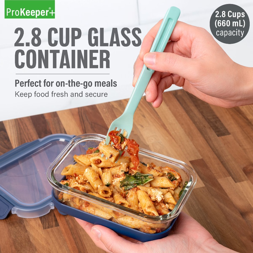 Food Snacks Box - Recipiente de Vidro para Armazenamento de