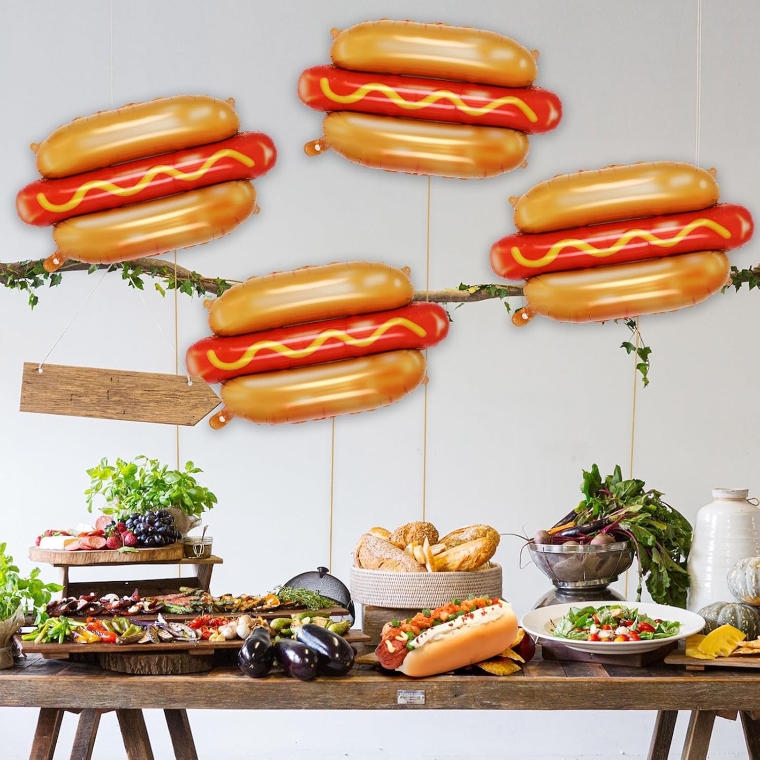 Food Giant Snacks - Balões de cachorro-quente gigante de 6