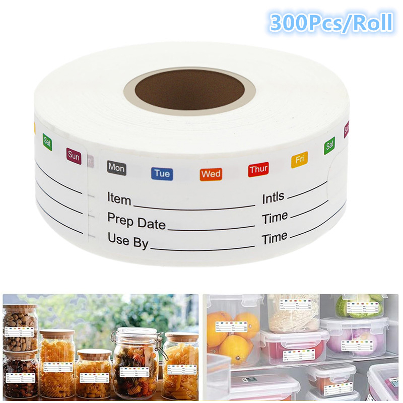 Food Snacks Label - Etiqueta Adesiva de Data para Cozinha,