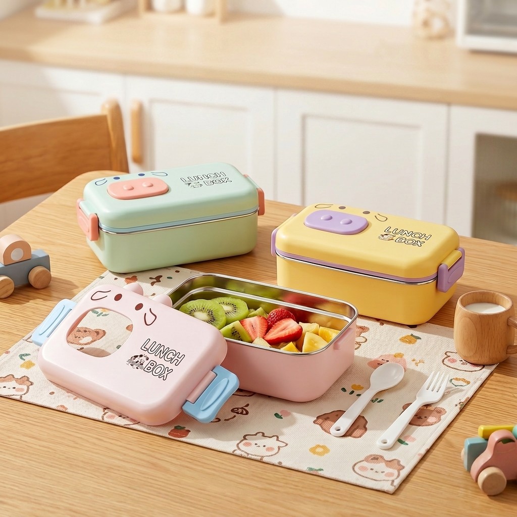 Food Snacks Box - Caixa Bento de Aço Inoxidável 304