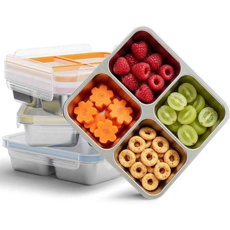 Food Snacks Box - GIGI Pacote com 4 Recipientes de