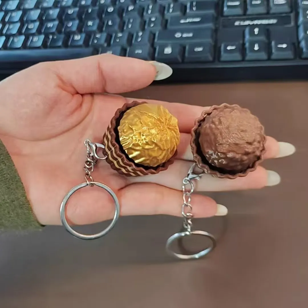 Food Sweet Snacks - Chaveiro de Teclado Dubai Chocolate, Botão