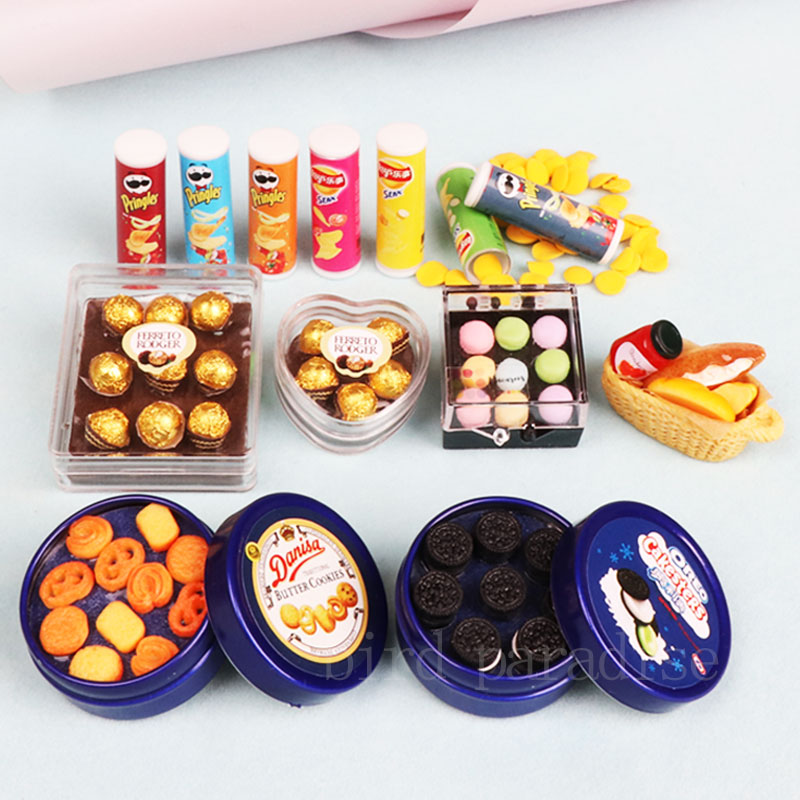 Food Sweet Snacks - 1/6 miniatrue bonecas comida mini biscoitos