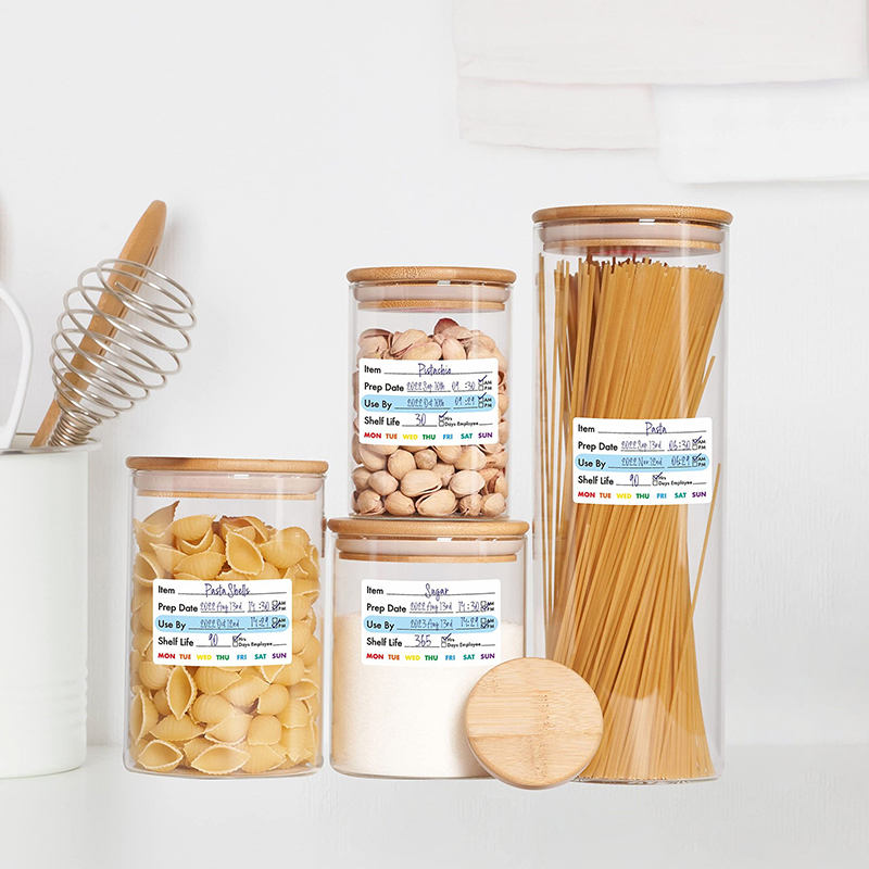 Food Snacks Label - 300 pces/rolo cozinha data comida etiqueta