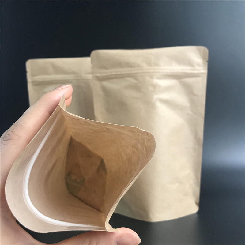 Food Energy Snacks - 50 pçs resealable doypack marrom papel