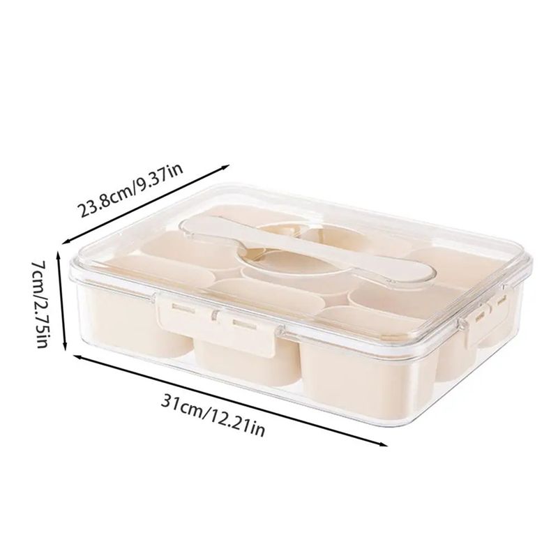 Bandeja de servir com 9 compar - Food Snacks Box avaliação e preço