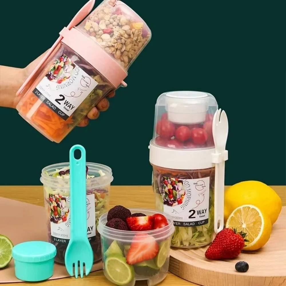 Copo de salada portátil copo d - Food Snacks Box avaliação e preço