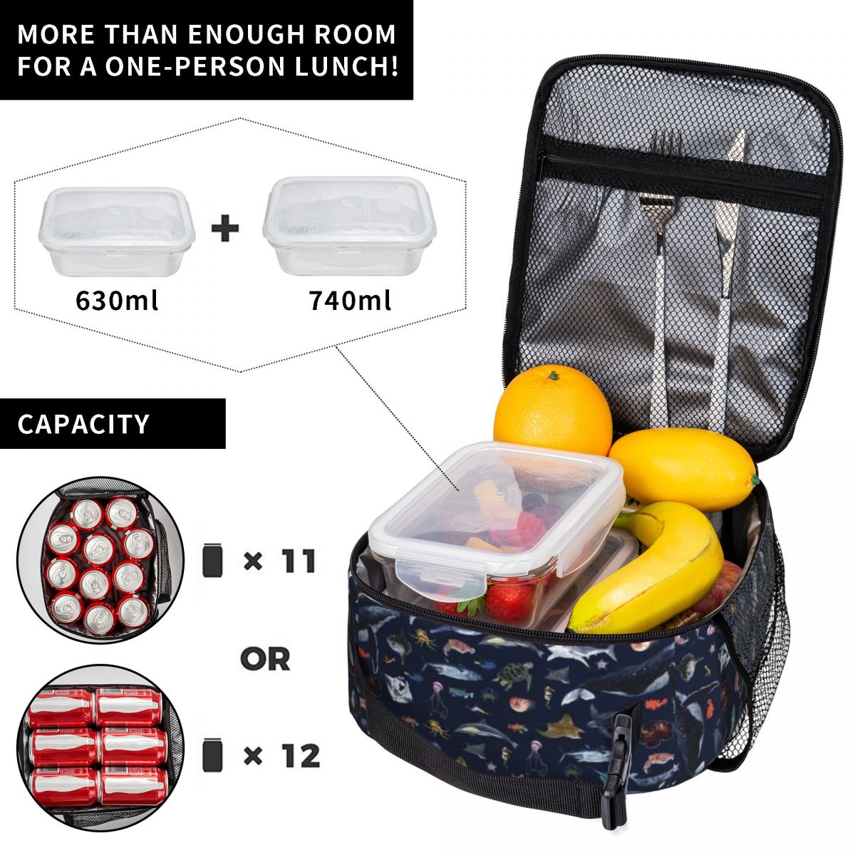 Bolsa Térmica de Almoço em Lon - Food Snacks For Hiking avaliação e preço