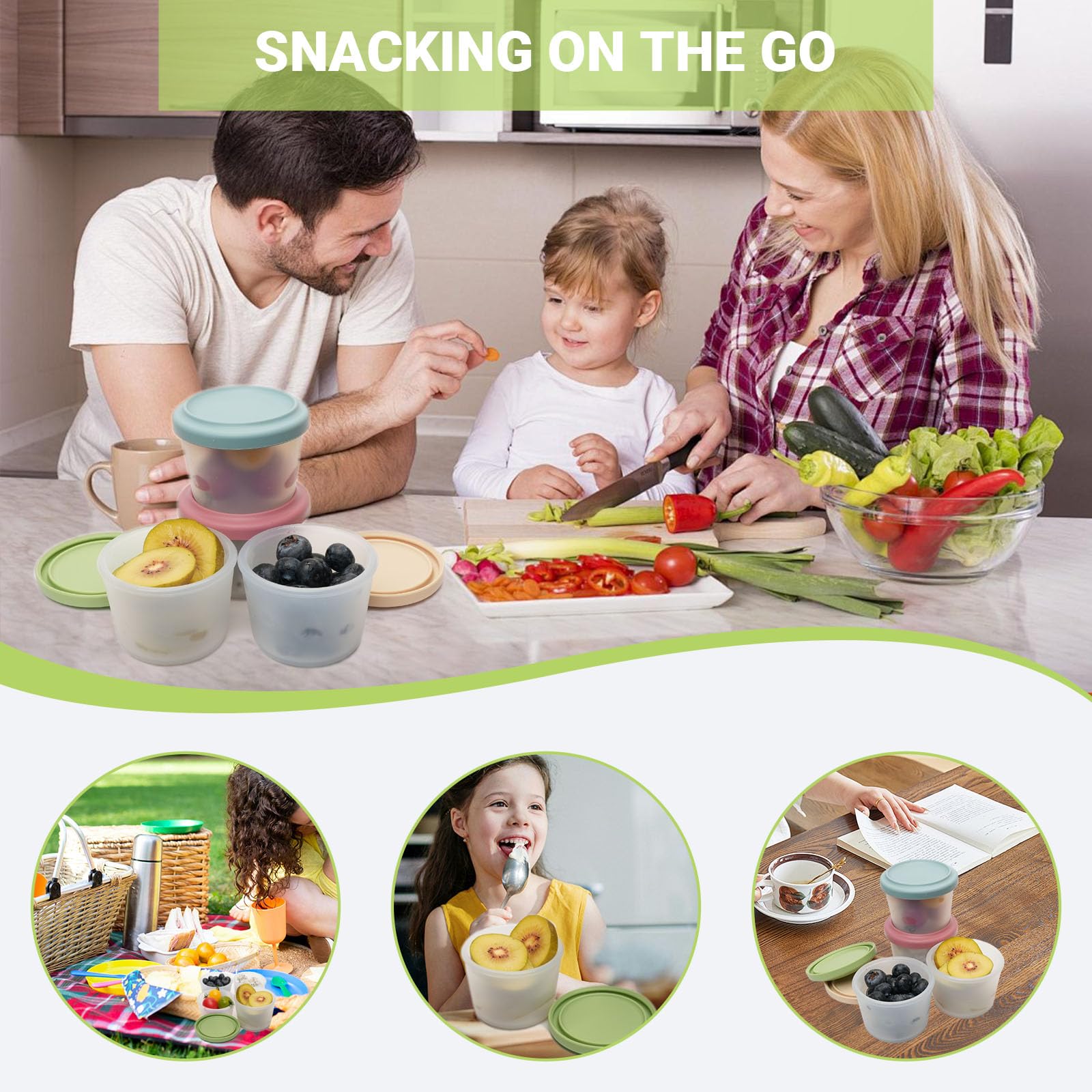 Recipiente de Silicone de Grau - Food Snacks Box avaliação e preço